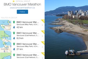 RunGo App for BMO Vancouver Marathon Courses