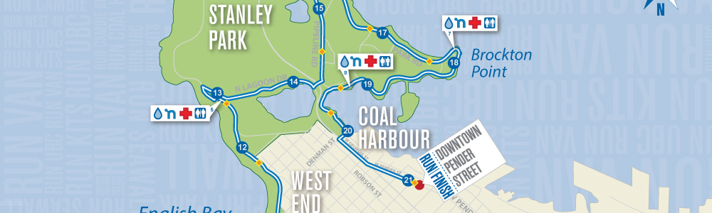 bmo vancouver half marathon route