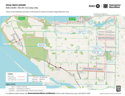 bmo marathon road closures